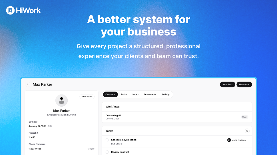 HiWork screenshot